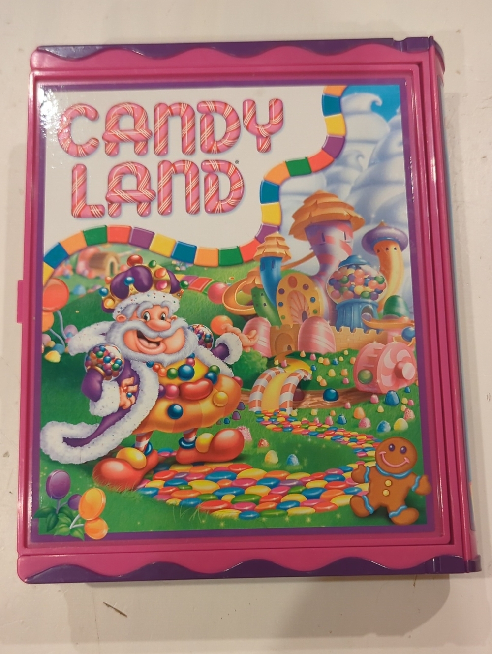 Hasbro Candy Land Pink Travel Game Case with Colorful Artwork
